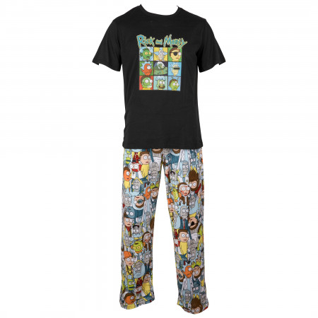 Rick and Morty All The Ricks Sleep T-Shirt and Pant Set